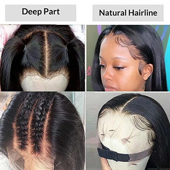 Echthaar Perücke 13x4 Lace Front Wig Human Hair Straight Perücken Echthaar Damen 100% Brasilianer Hu