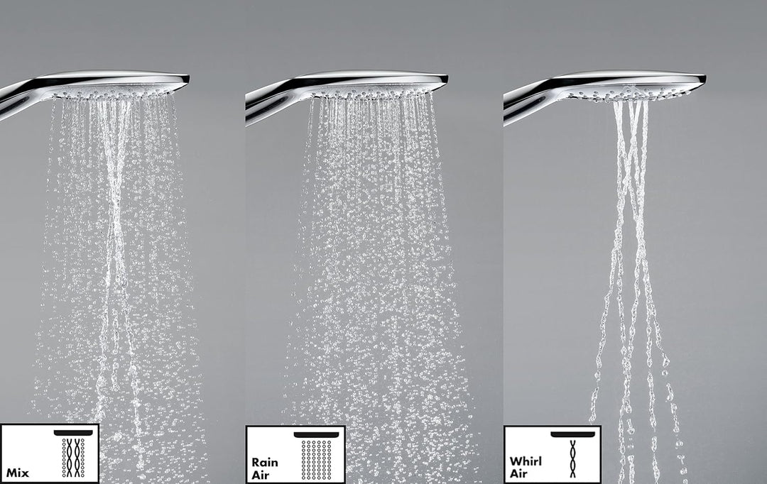 hansgrohe Raindance Select E 150 Duschset 0,90m, 3 Strahlarten mit Seifenablage, Chrom Chrom 0,90m S