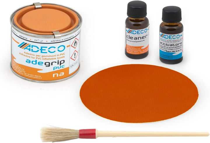 wellenshop Adeco Schlauchboot Reparatur-Set Adeco Grau Schwarz Weiss Orange, Orange