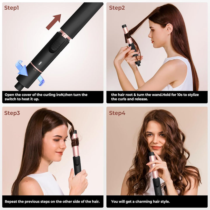 Mini Lockenstab, 25MM Lockenstab Kurze Haare,Reise Lockenstab 180℃, Keramik Mini Lockenwickler, Lock