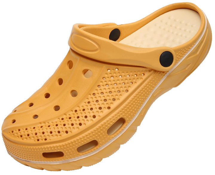 Unisex Clogs Pantoletten Sommer Hausschuhe Strand Sandalen Gartenschuhe mit Fussbett aus Weichem 38/