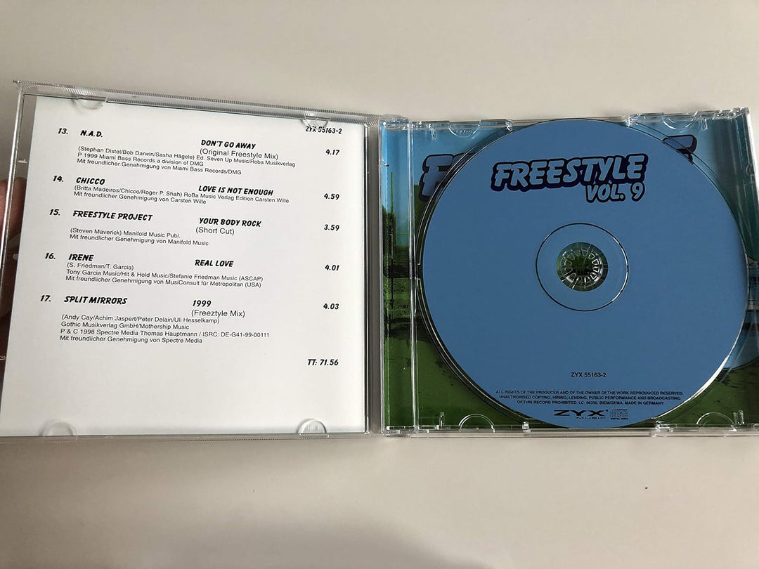 Freestyle Vol.9, Audio-CD