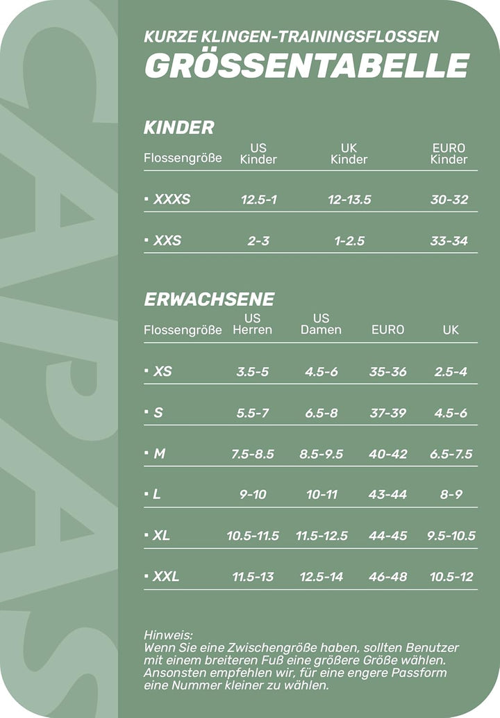 CAPAS Kurze Trainingsflossen für Schwimmen | Komfortable Silikon Schwimmflossen | Kurzflossen | Tauc