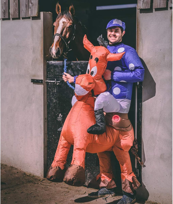 Bodysocks® Aufblasbares Jockey Kostüm für Erwachsene