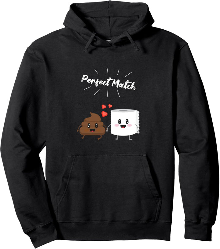 Kackhaufen und Klopapier Lustiges Paar Geschenk für Pärchen Pullover Hoodie