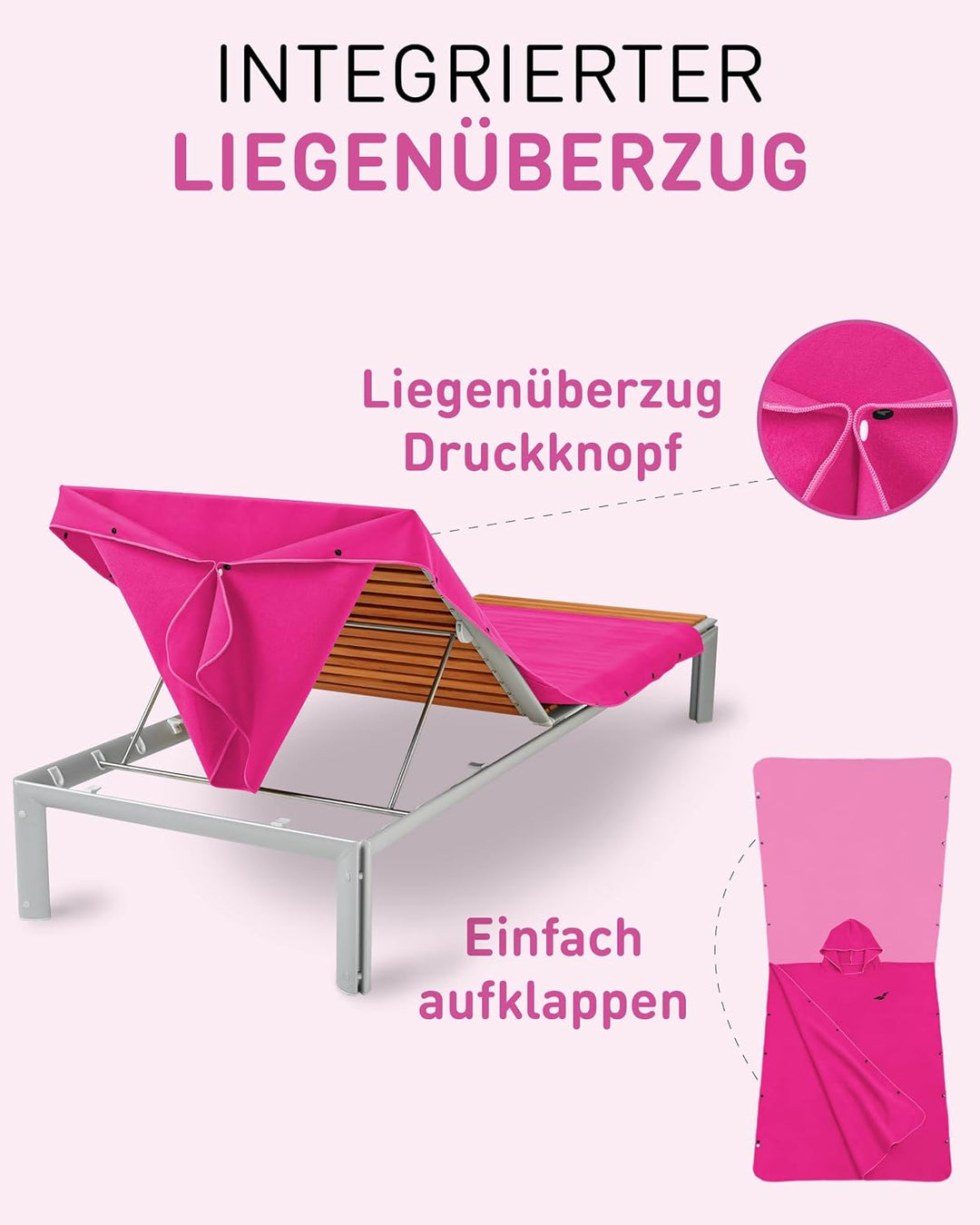 Fit-Flip Surfponcho, Umziehhilfe Damen &amp; Herren – kompakt und sehr leicht – Badeponcho, Umziehhilfe,