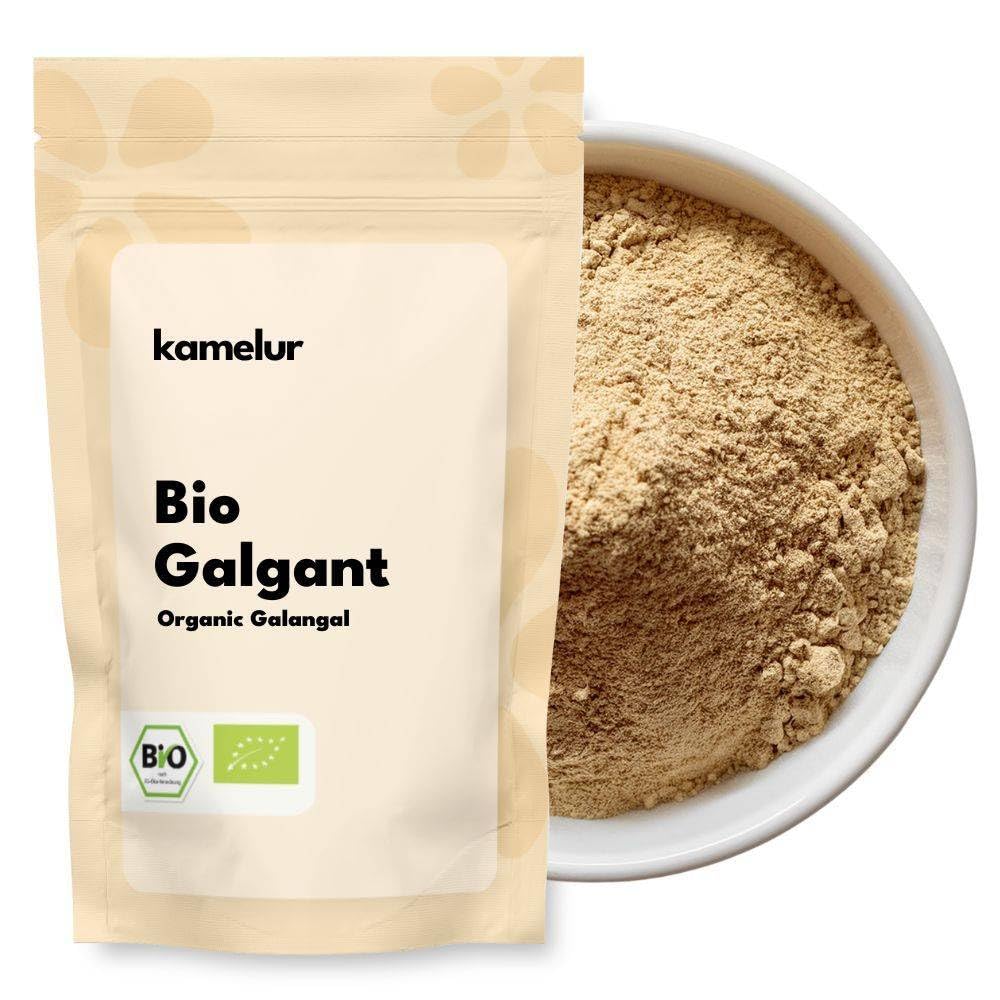 Kamelur 500g BIO Galgant Gewürz gemahlen - aromatisches BIO Galgant Pulver hergestellt aus der Galga
