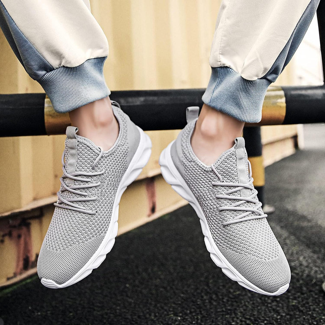 Herren Sneaker Walkingschuhe Atmungsaktiv Strassenlaufschuhe Leicht Freizeit Sportschuhe für Hallen
