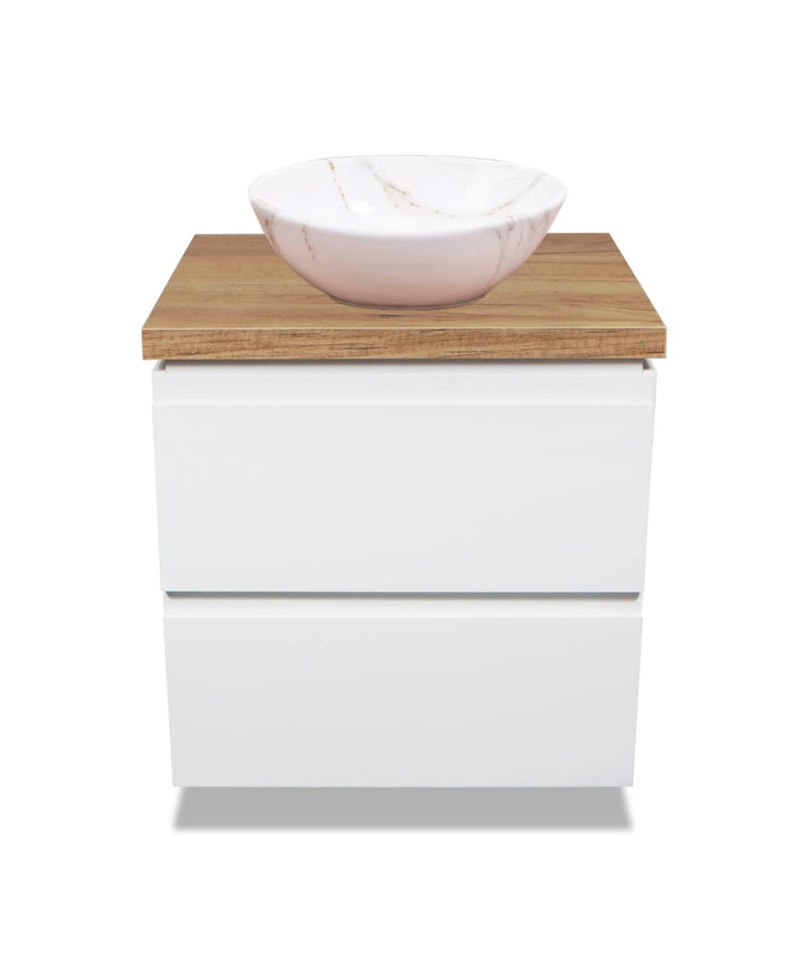 VBChome Badmöbel 50x40 cm Weiss Aufsatzwaschbecken Mini 35x26 cm Aufsatzwaschtisch Waschbeckenunters