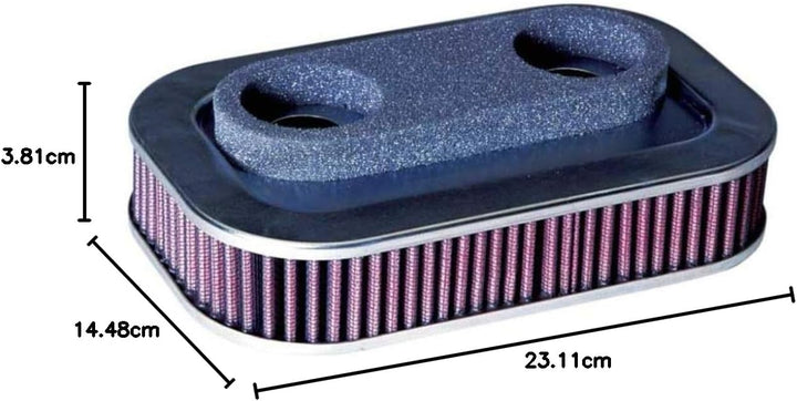 K&N HD-1388 Motorrad Tauschluftfilter, Rot
