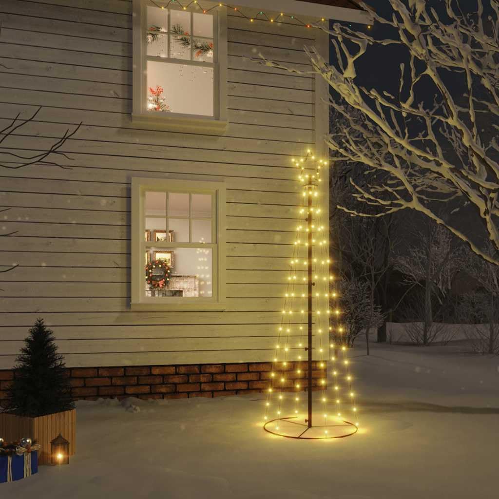 vidaXL LED Weihnachtsbaum Kegelform Tannenbaum Lichterbaum Weihnachtsdeko Stern Beleuchtung Aussen B