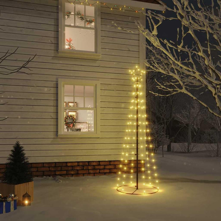 vidaXL LED Weihnachtsbaum Kegelform Tannenbaum Lichterbaum Weihnachtsdeko Stern Beleuchtung Aussen B