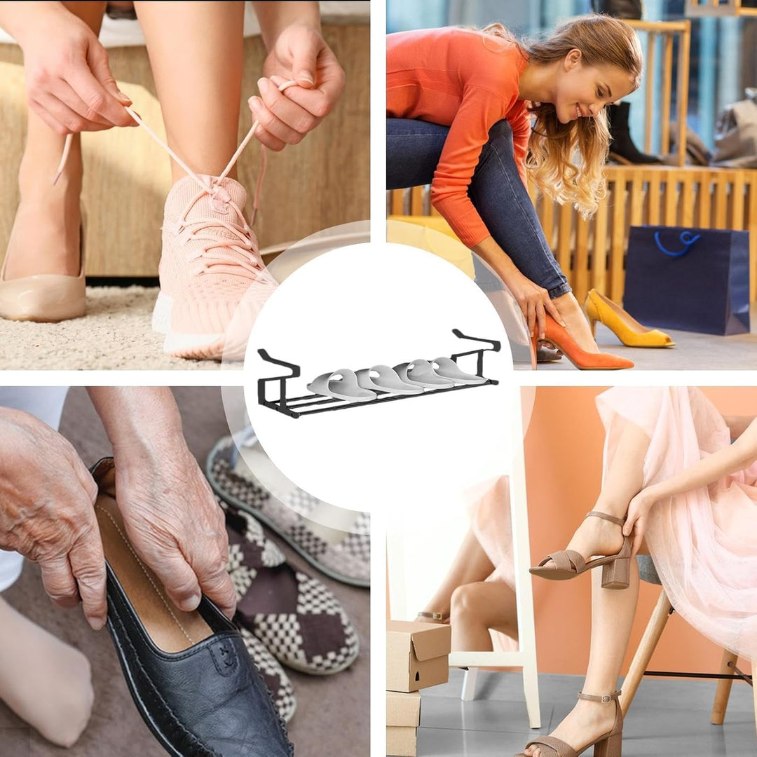 Schuh-Organizer | Einziehbares Schuhregal | mehrlagige Trennwand Schuhhalter, platzsparende Schublad