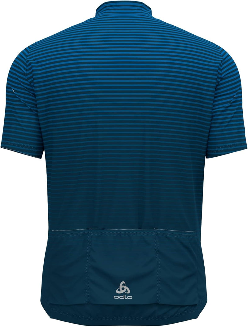 Odlo Herren Essential Print_411952 Radtrikot (1er Pack) S Indigo Bunting - Blue Wing Teal, S Indigo