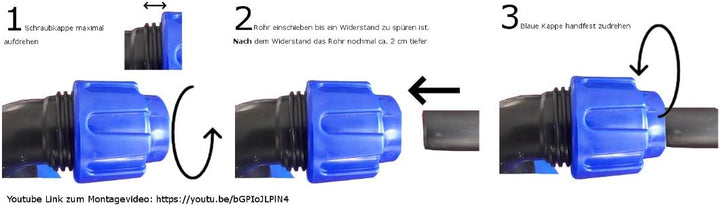 Verbindungsset Fuer IBC Regenwassertanks Regenfässern und Kanistern (Set für 2-6 Tanks) (2), 2
