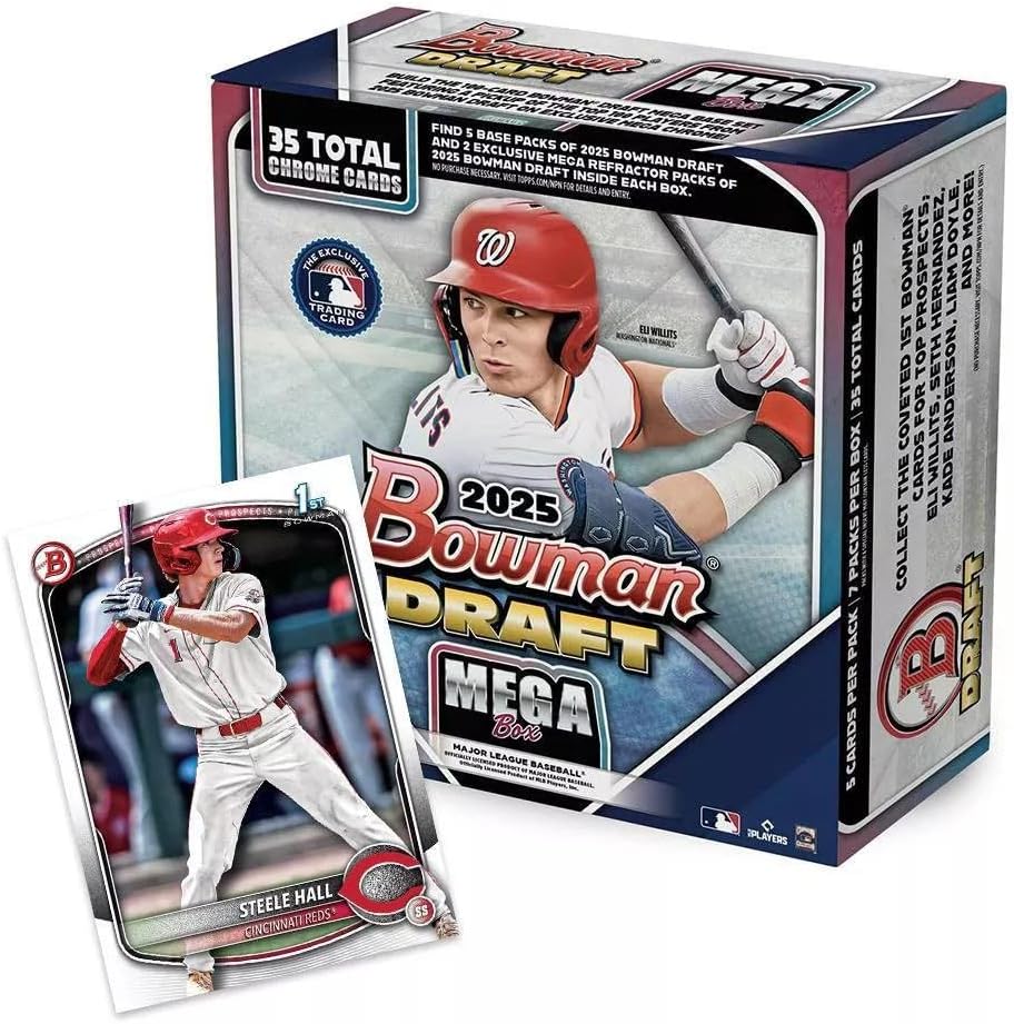 2025 Topps MLB Baseball Bowman Draft Baseball Sammelkarte Mega-Box