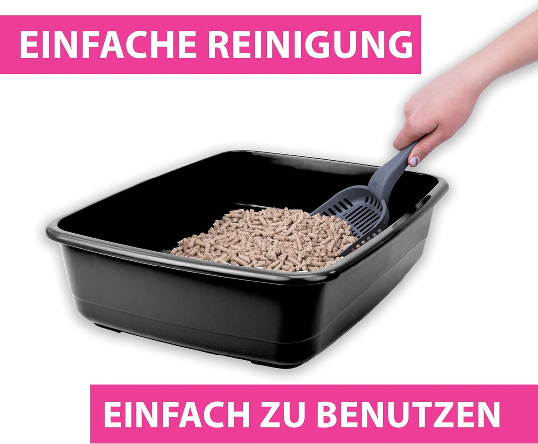 Ferplast Katzenklo, offene Katzentoilette mit hohen Rändern, 49,5 x 64,5 x H 14,5 cm, NIP 30 grosse