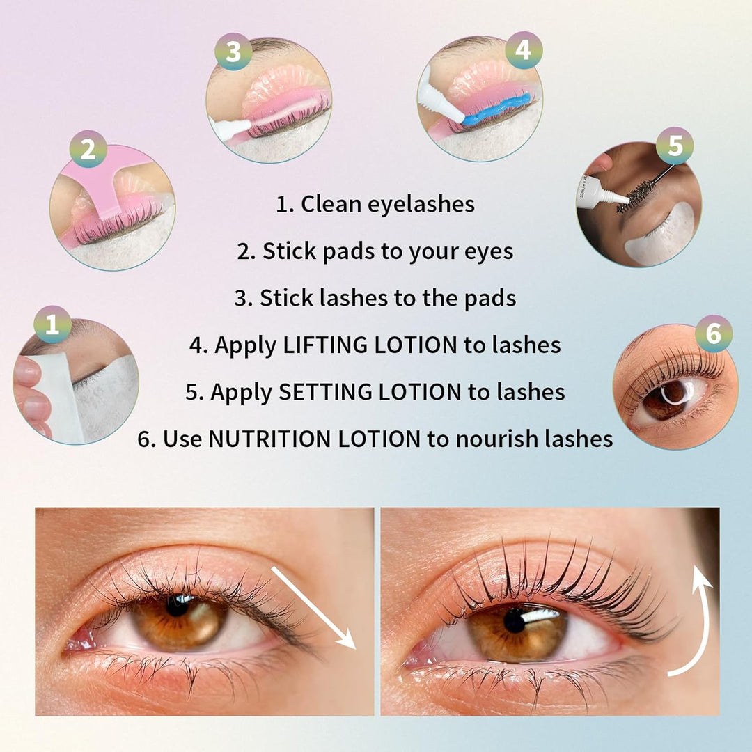 PERMANIA Wimpernlifting Set - Korean Lash Lifting Set - Verbessertes Wimpernwelle und Augenbrauen Li