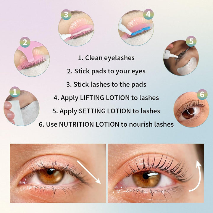 PERMANIA Wimpernlifting Set - Korean Lash Lifting Set - Verbessertes Wimpernwelle und Augenbrauen Li