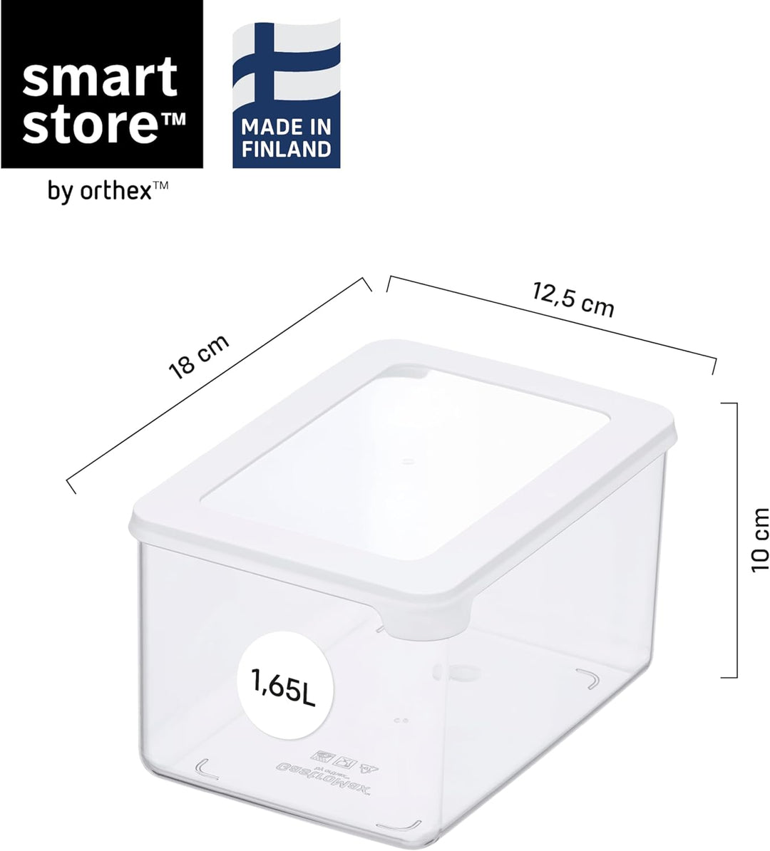 SmartStore Vorratsdosen 1.65L – 4er Set Luftdicht - Plastik Aufbewahrungsbox mit Deckel, BPA Frei, S