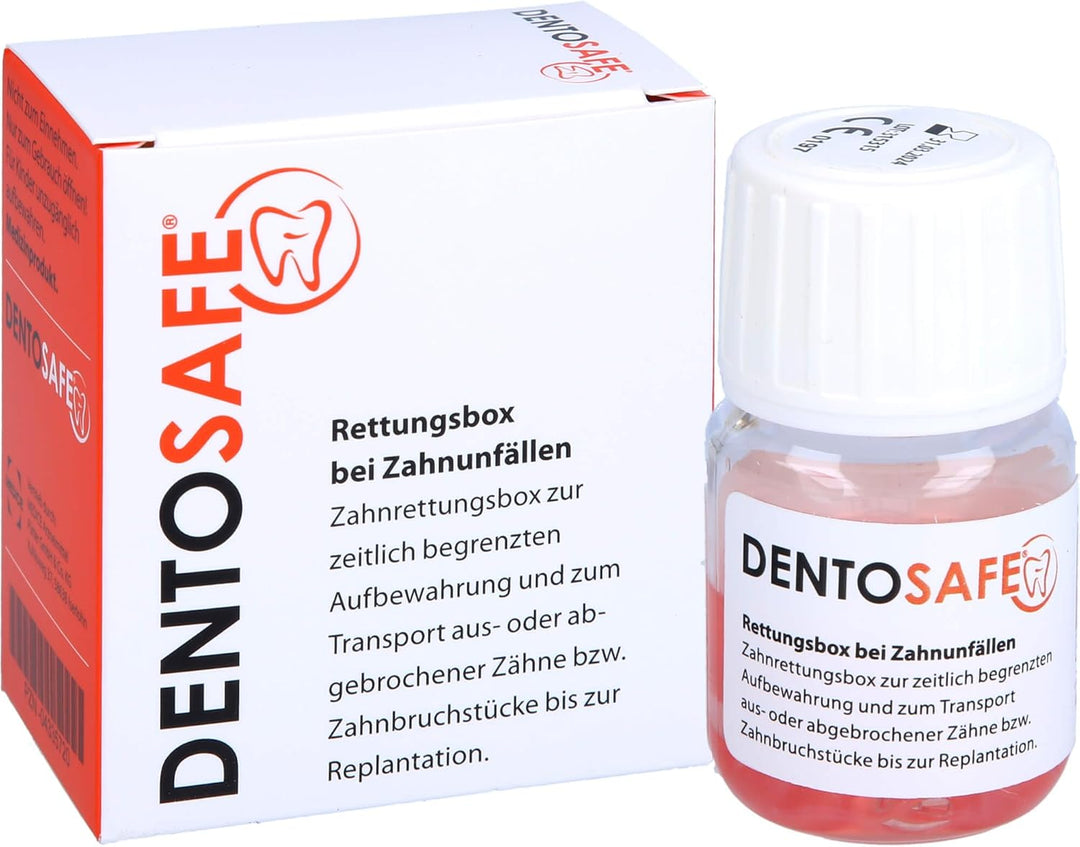DENTOSAFE Zahnrettungsbox zur Aufbewahrung des Zahnes oder von Zahnbruchstücken - Zahn retten statt