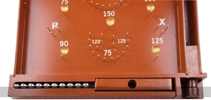 Masters Classic Pin Bagatelle Game - Full Size Premium Quality Wooden Bagatelle with Spring Plunger