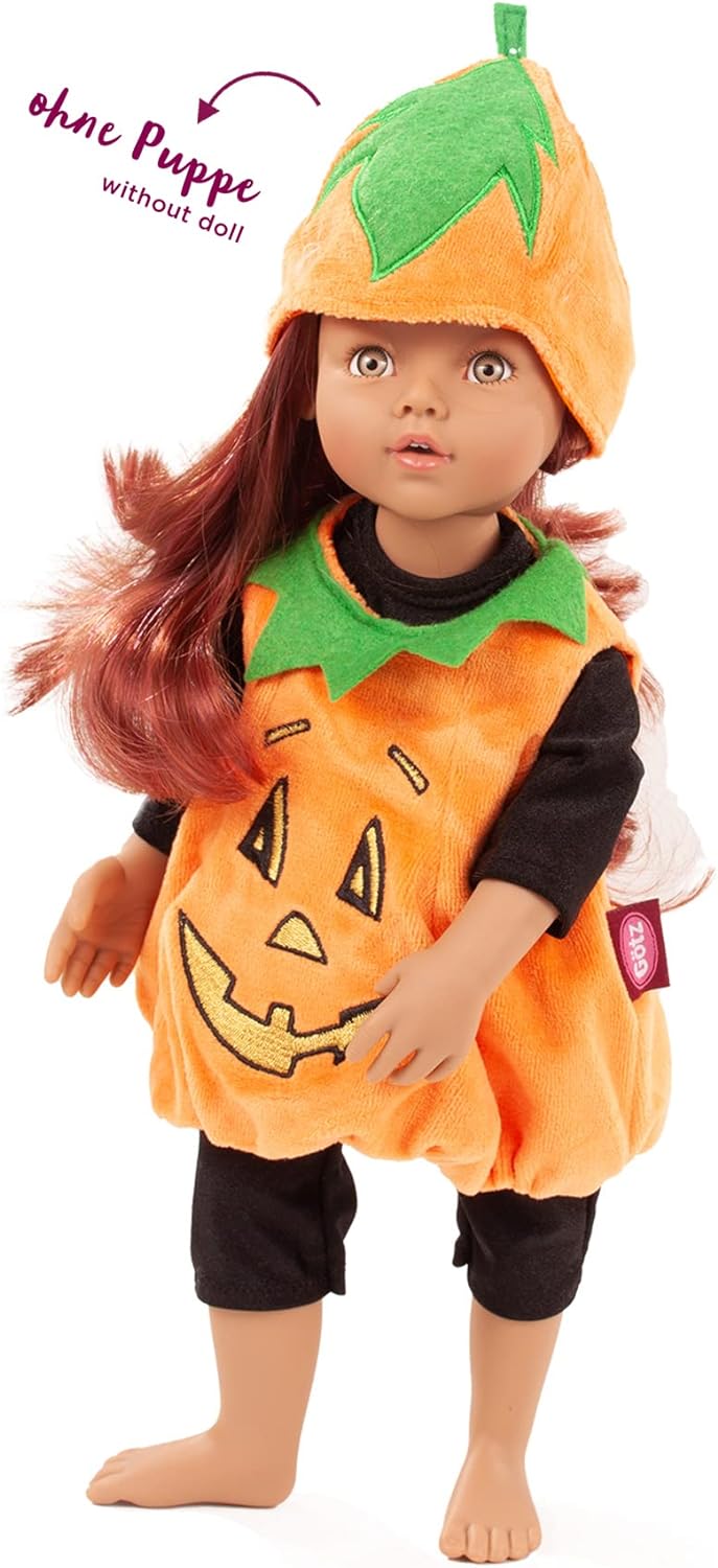 Götz 3403313 Kombination Halloween - Puppenkleidung & Puppenzubehör für Babypuppen Gr. S von 30-33 c