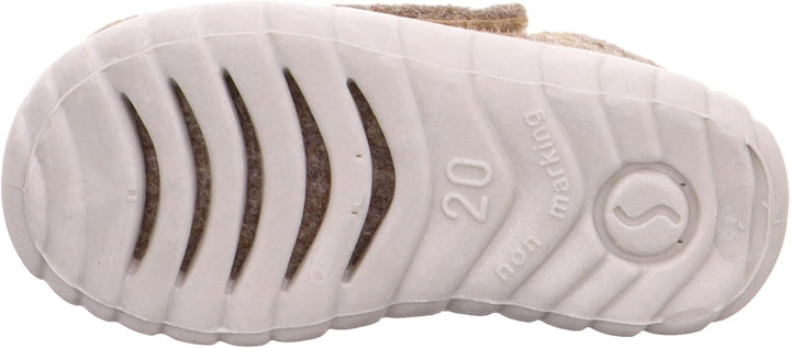Superfit Baby-Jungen Happy Wollfilz Hausschuh 22 EU Beige 4010, 22 EU Beige 4010