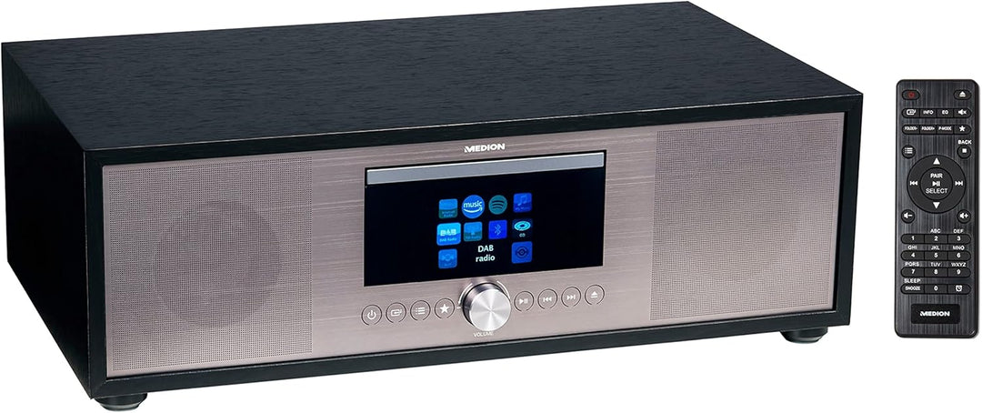 MEDION P66024 All in One Audio System (Internet, DAB+, PLL-UKW Radio, CD/MP3-Player, Bluetooth 5.0,