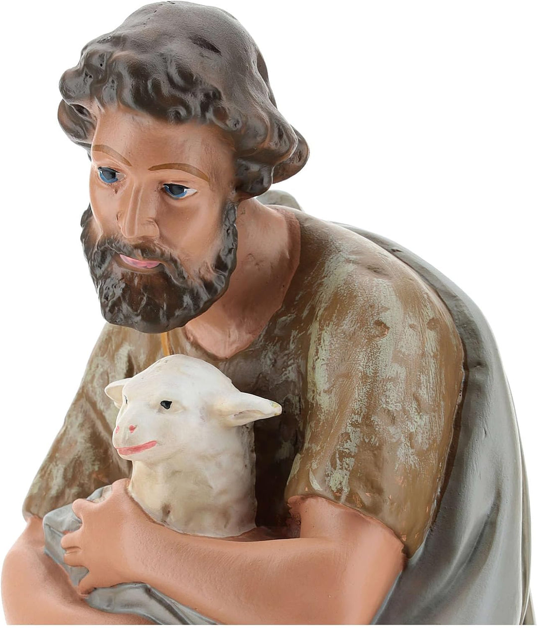 Holyart Hirte mit Schaf Krippen handbemalt von Arte Barsanti, 40 cm