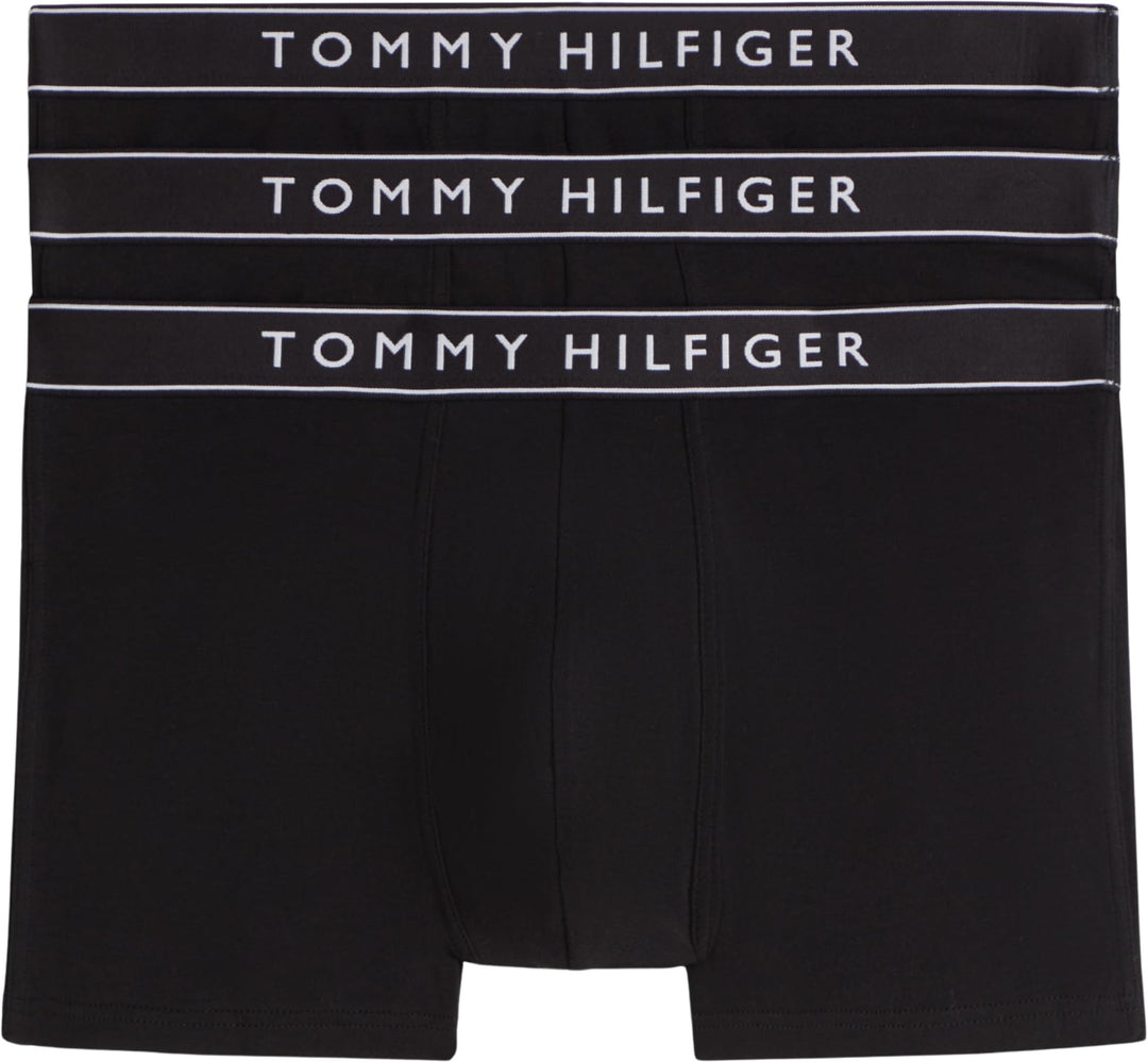 Tommy Hilfiger Herren 3er Pack Boxershorts Trunks Unterwäsche L Red (Blk/Blk/Blk), L Red (Blk/Blk/Bl