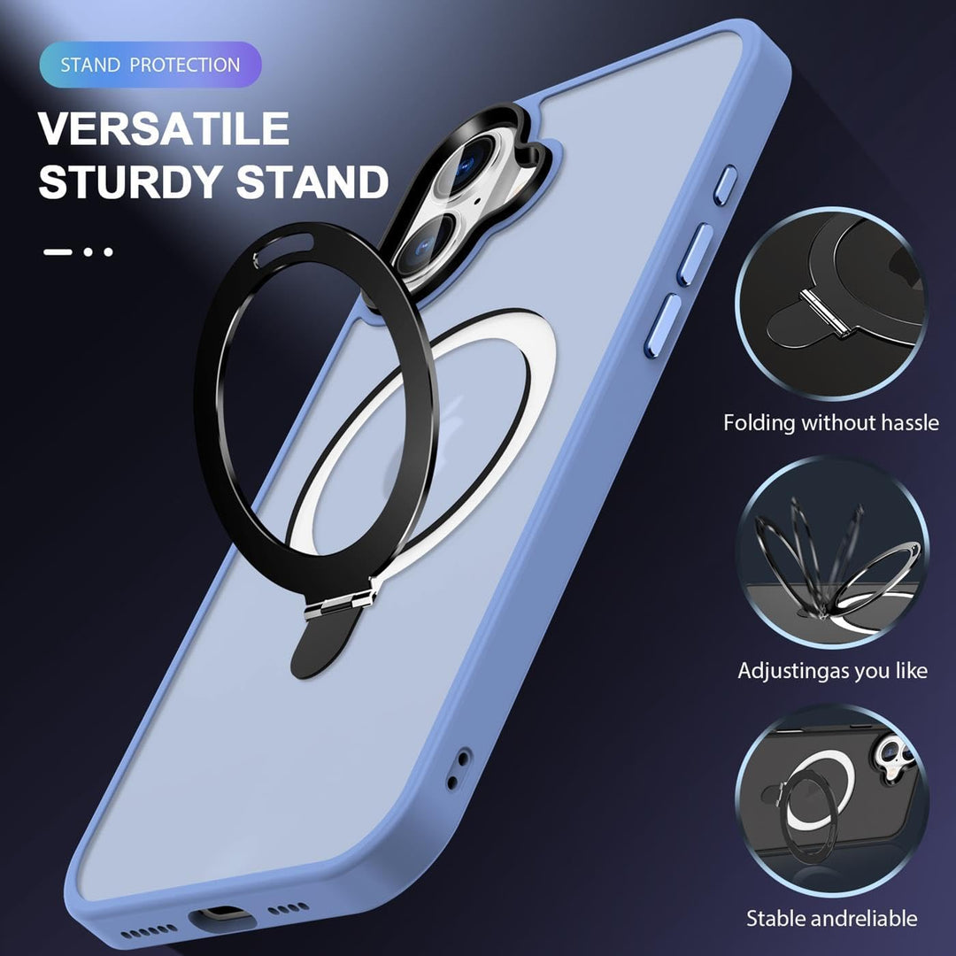 Verco Magnetischer Ring Ständer für iPhone 17 Hülle, kompatibel mit MagSafe Stossfest Luxury Translu