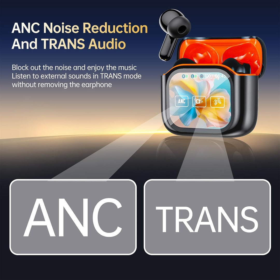 Bluetooth Kopfhörer, In Ear Kopfhörer Kabellos mit Touchscreen, Bluetooth 5.4 HiFi Stereo mit ANC/EN