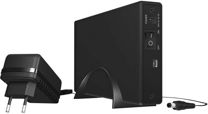 ICY BOX Externes 3,5 Zoll Gehäuse für Festplatten, USB-C 3.1 Anschluss (Gen 2, 10 Gbit/s), Standfuss