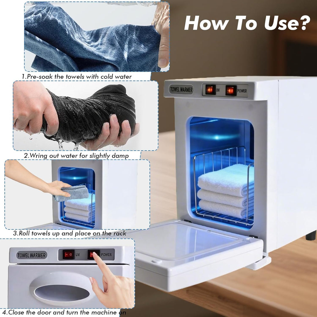 Handtuchwärmer 5L Kompakt, Elektrischer Handtuchwärmer für Spa & Zuhause, 75℃ Schnelles Aufheizen, H