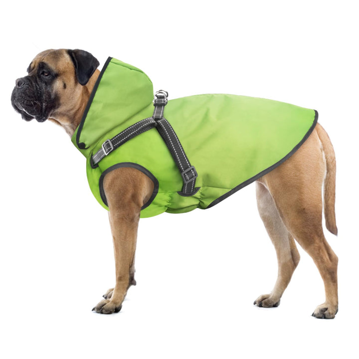 Hunde Regenmantel Wasserdichter Hunde Kapuzenpullover Reflektierender Hunde Regenmantel mit Kapuze V