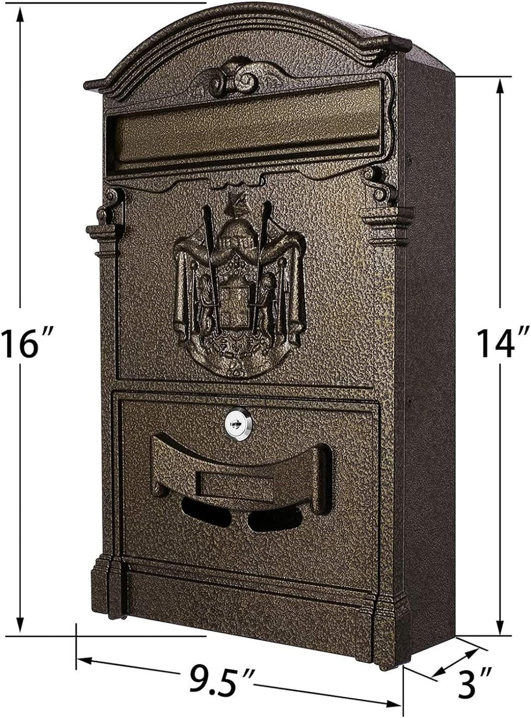 Tooluck Briefkasten Edelstahl Ohne Zeitungsfach, Grosse Kapazität Postkasten Edelstah, Design Briefk