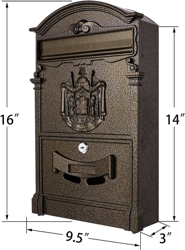 Tooluck Briefkasten Edelstahl Ohne Zeitungsfach, Grosse Kapazität Postkasten Edelstah, Design Briefk