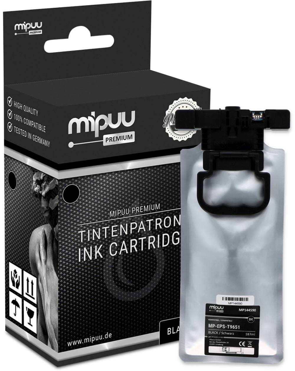 Mipuu Tinte kompatibel für Epson T9651 C13T965140 passend für Epson Workforce Pro WF M5295 M5295DW M