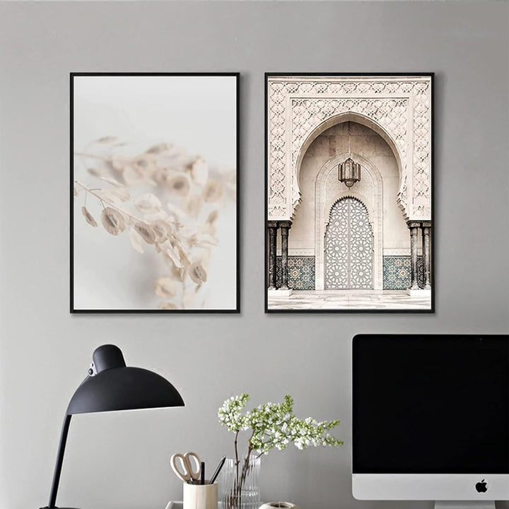 JNAOZI Arabische Kalligraphie Leinwand Drucke, Islamische Poster, Gold Islamische Kirchenbilder,Isla