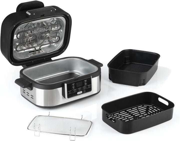 MAXXMEE Multi-Grill mit Heissluft-Funktion 1500w | Ober-/Unterhitze Tischgrill Antihaftbeschichtung