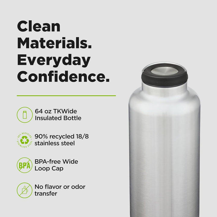 KleanKanteen ®TKWide V Trinkflasche Brushed Stainless One Size