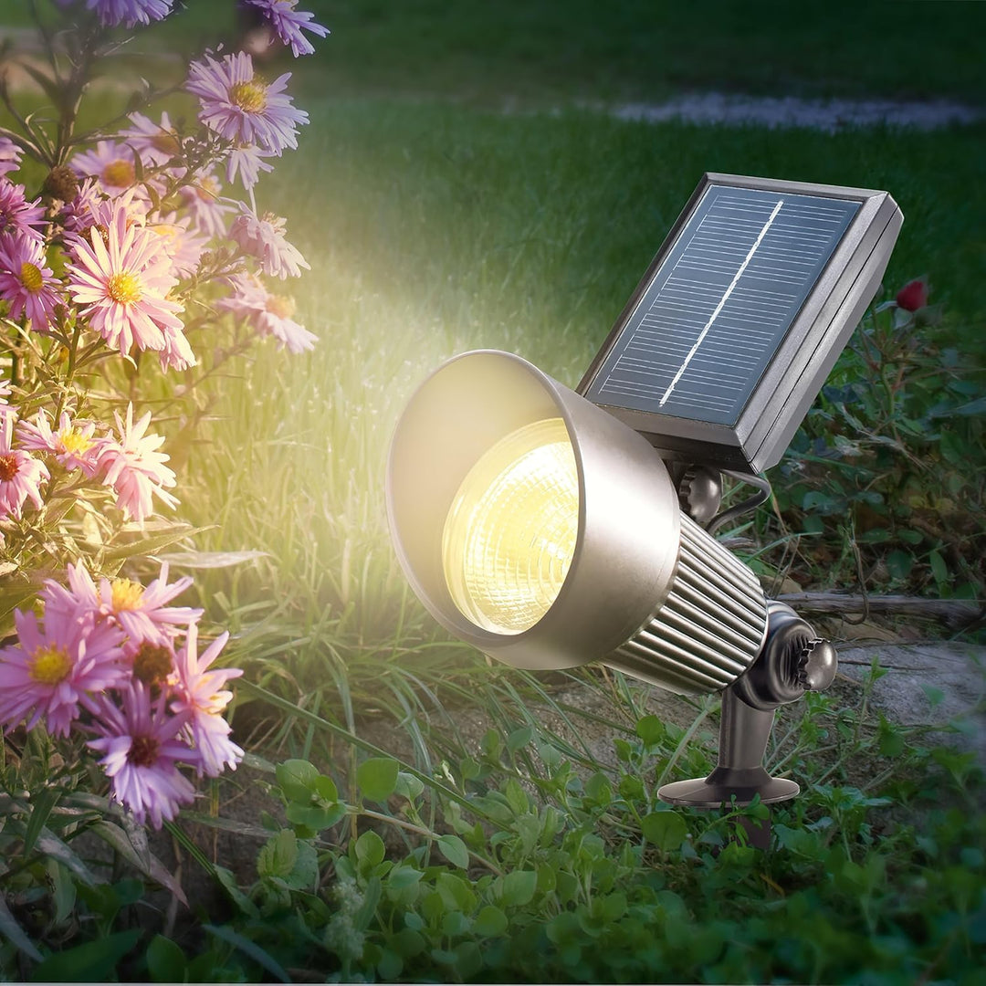 Esotec LED Solarspot multicolor, Lichtfarbe und Leuchtmodi wählbar, Aluminium, Solarstrahler, Akku,