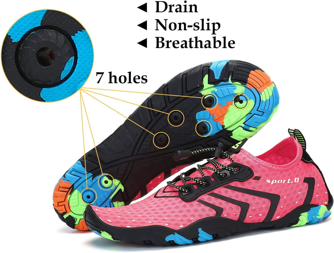 SAGUARO Badeschuhe für Herren Damen - 7/9 Drainagelöcher Schnelltrocknende rutschfest, Gr 35-48 36 E