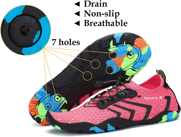 SAGUARO Badeschuhe für Herren Damen - 7/9 Drainagelöcher Schnelltrocknende rutschfest, Gr 35-48 36 E