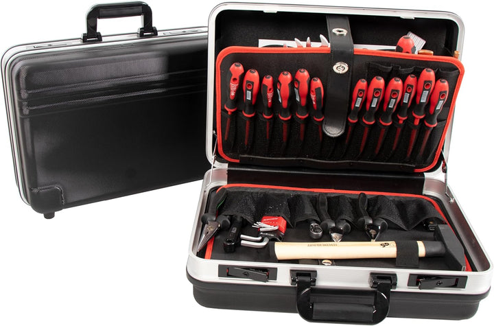 Hepco & Becker Werkzeugkoffer Basic, leer 25 Liter robuste Ausführung mit 2 Werkzeugtafeln und Fache