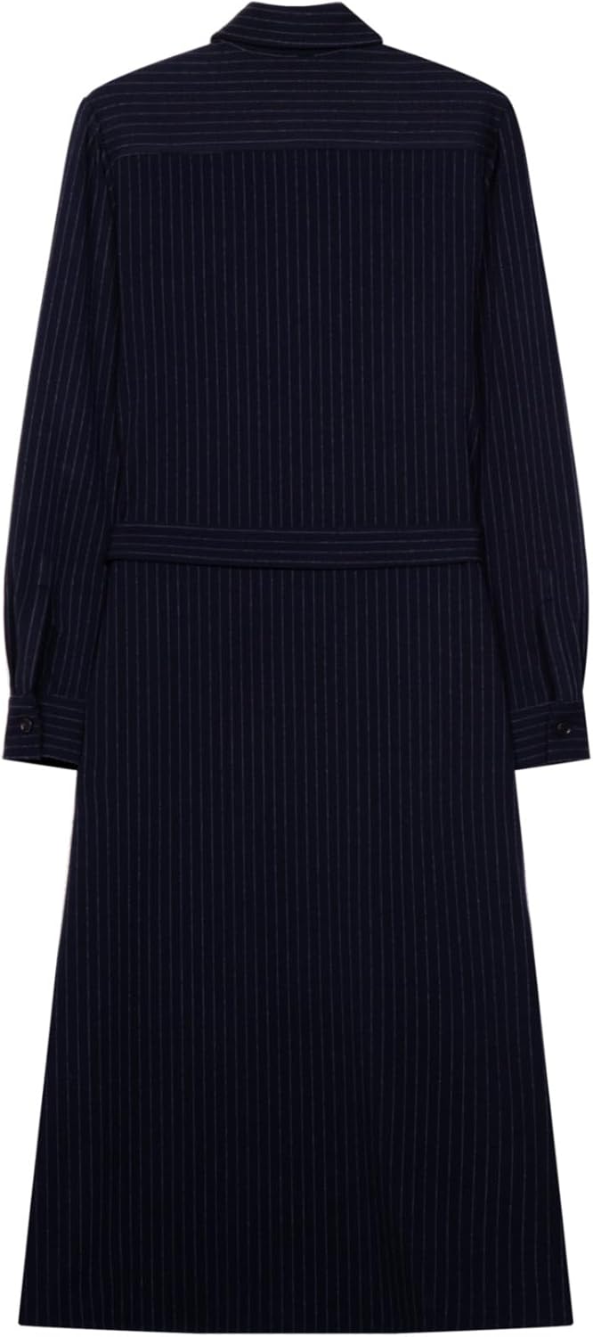 Seidensticker Damen Kleid - Fashion - Regular Fit - tailliert - Langarm 42 Dunkelblau, 42 Dunkelblau