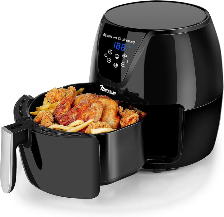 Heissluftfritteuse 5,5L 1800W Air Fryer LED-Touchscreen Frittieren ohne Öl | Grosses Fassungsvermöge