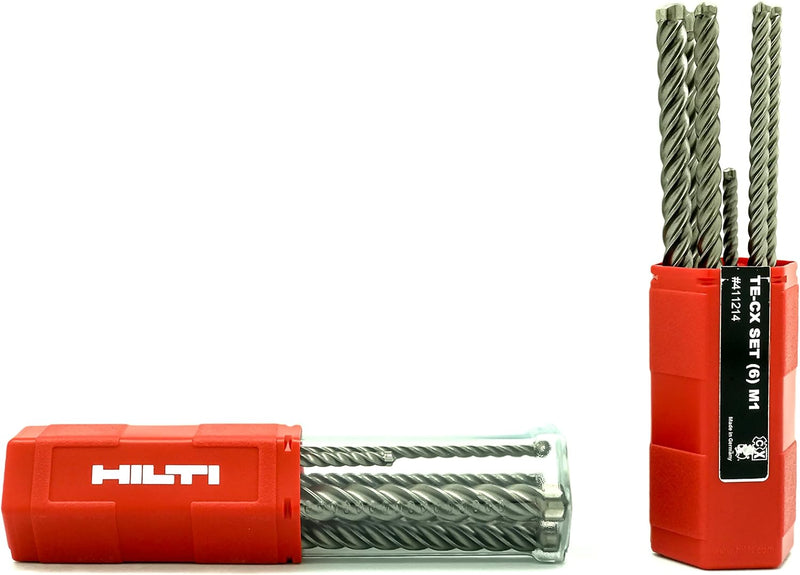 HILTI 7613023579243 Original TE-CX Set (6) M1 Bohrersatz SDS Plus 5-12mm Bohrer für Beton, 6