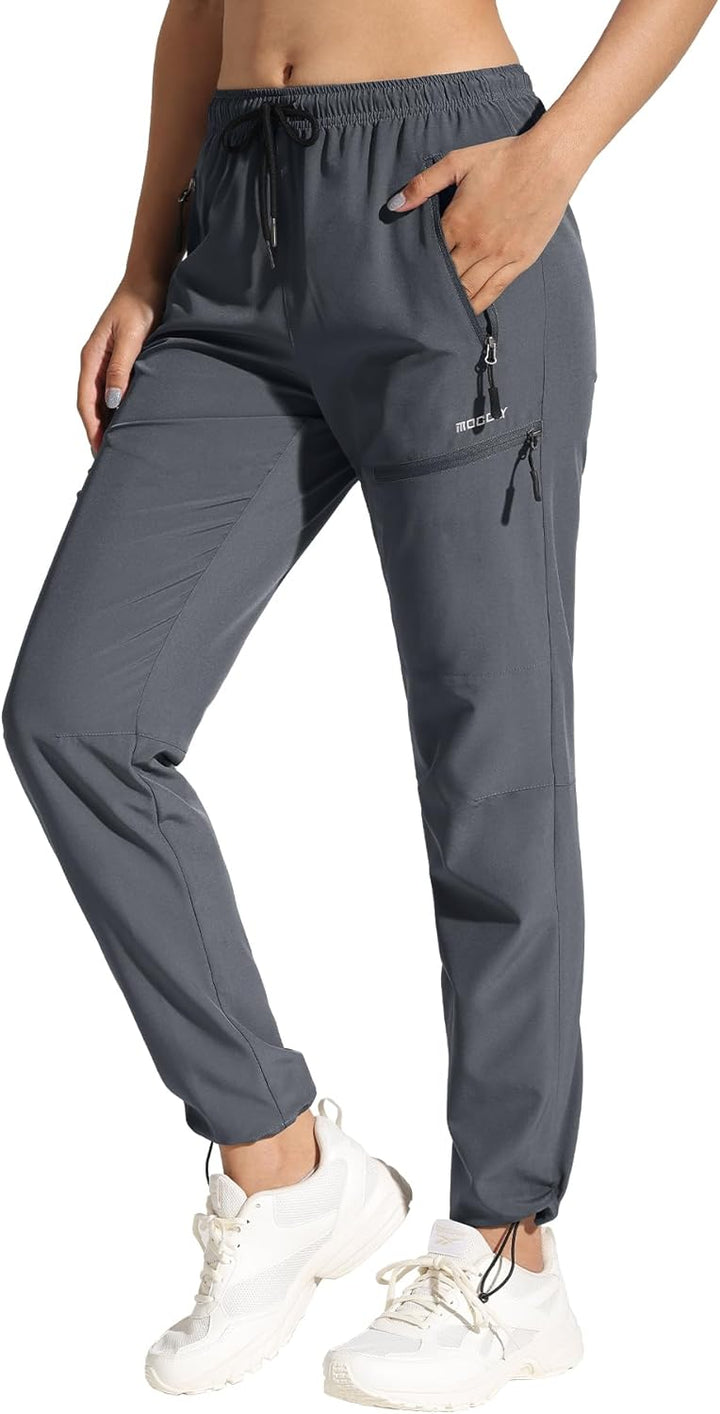 MOCOLY Damen Wanderhose Cargohose Wasserdicht Elastische Outdoorhose Cargo Jogginghose Trekkinghose